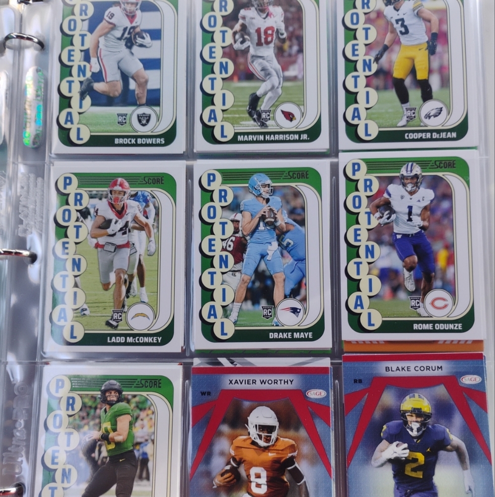 Score Potential Football Trading Cards